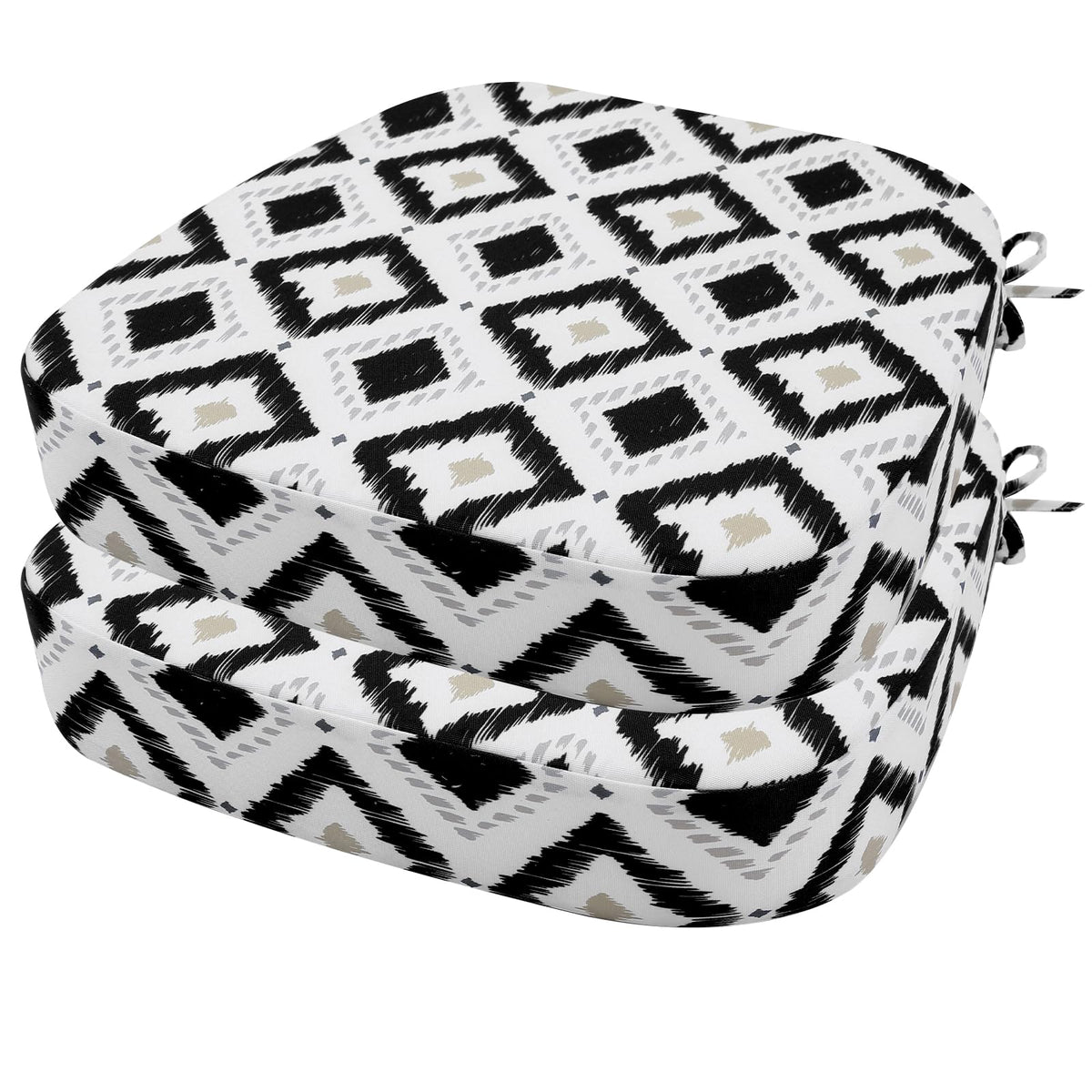 idee-home Outdoor Chair Cushions Set of 2, 19" x 19" D-Shaped
