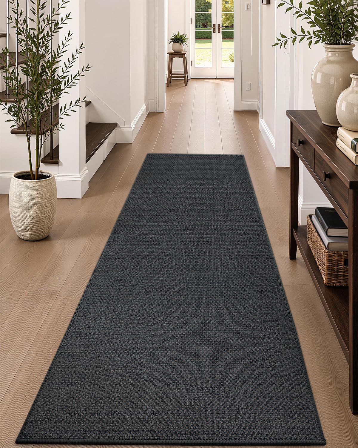Color&Geometry Ultra-Thin Indoor Door Mat Entrance, 17"x30" Heather Khaki