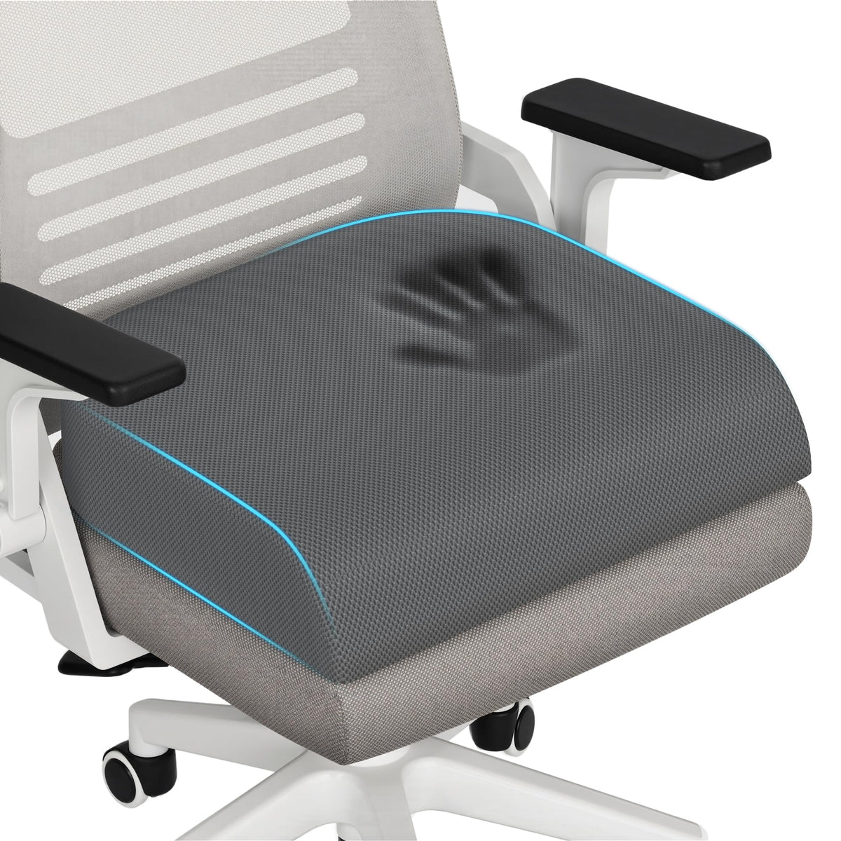TranquilRelax 3-Inch Memory Foam Seat Cushion for Office Chair, Large
