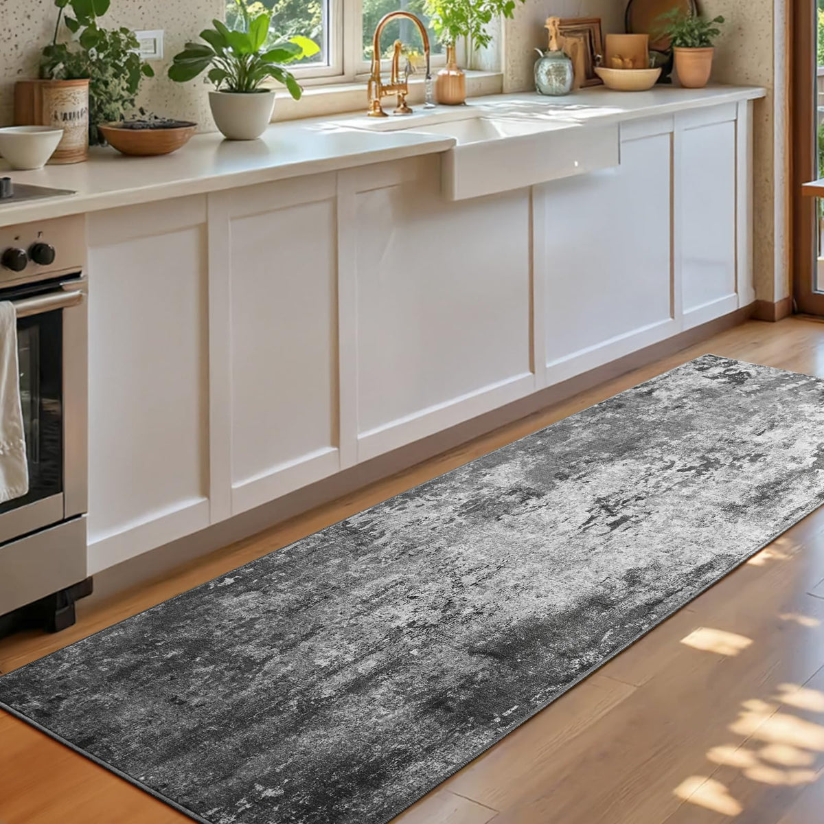 Entrance Rugs Indoor 2x3 Grey Entry Rug Washable Abstract Small Area Rug Non-Slip Low Pile Throw Rugs for Entryway, Kitchen Floor, Front Door Indoor Door Mat, Bathroom, Bedroom Bedside