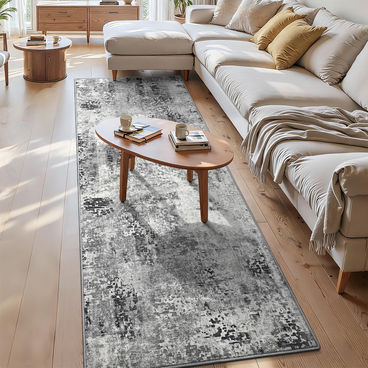 Entrance Rugs Indoor 2x3 Grey Entry Rug Washable Abstract Small Area Rug Non-Slip Low Pile Throw Rugs for Entryway, Kitchen Floor, Front Door Indoor Door Mat, Bathroom, Bedroom Bedside