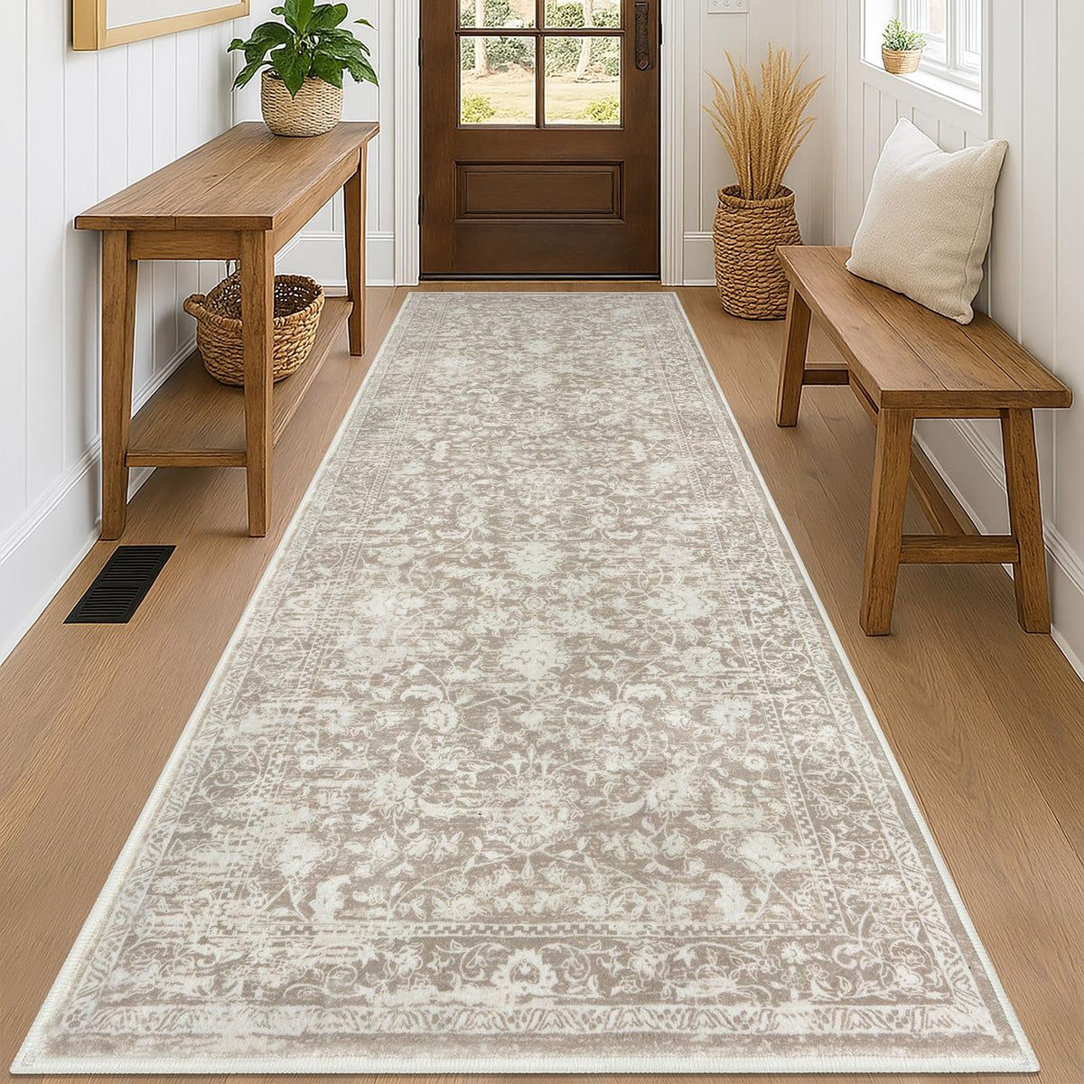 KILOCOCO 2x3 Washable Rug Small Entryway Rugs Indoor Door Mat, Blue/Navy