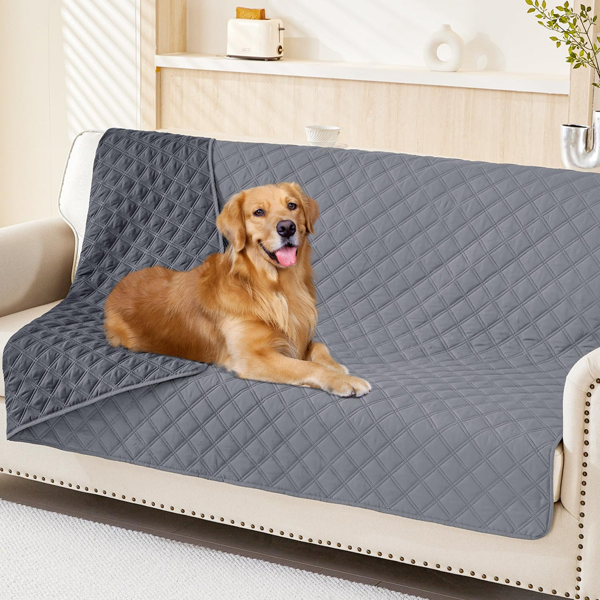 Smiry Waterproof Reversible Pet Couch Covers for Dogs