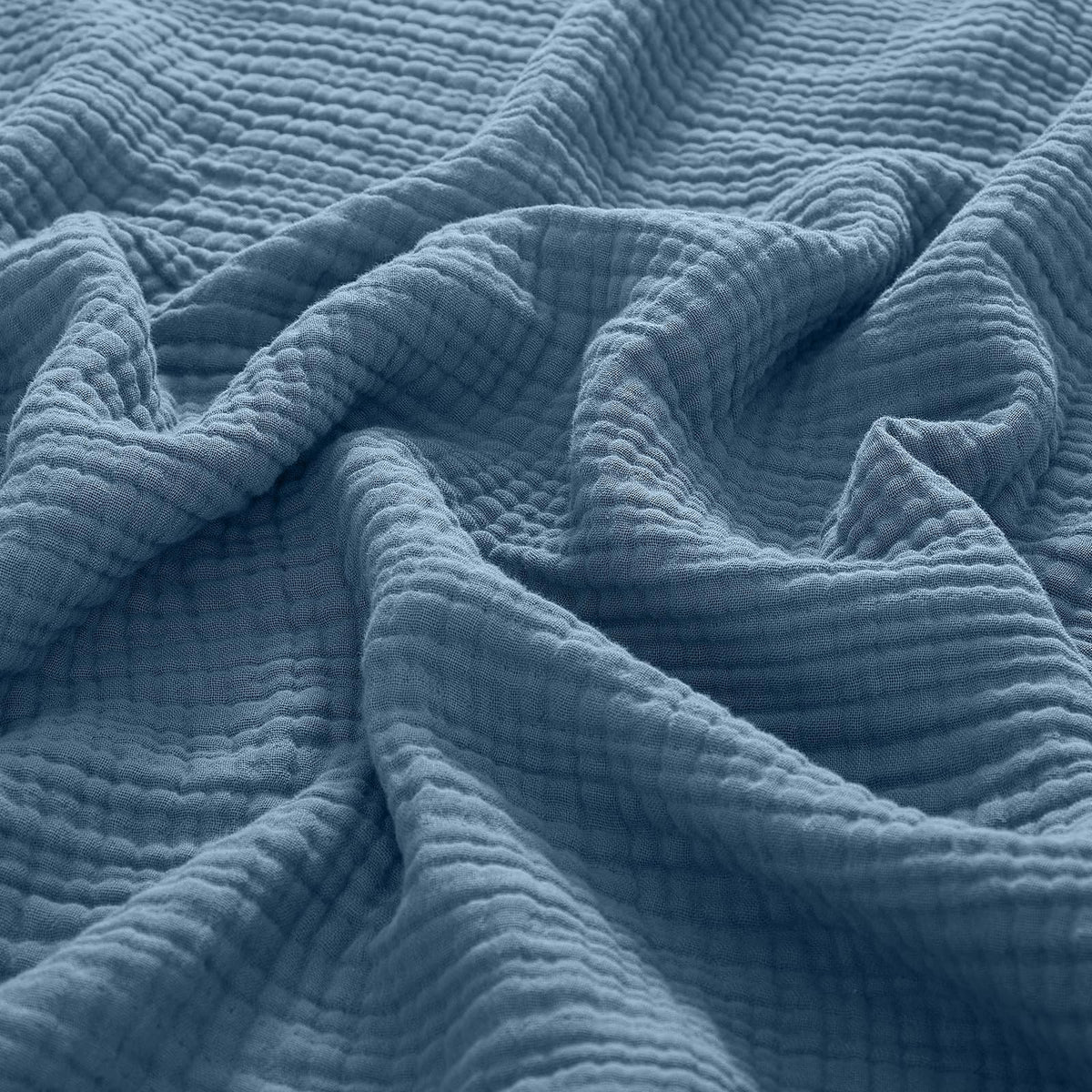 PHF 100% Cotton Muslin Blanket for Adults, Queen Size 90"X90", Taupe