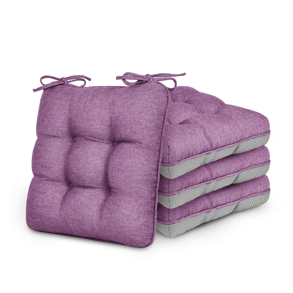 Love's cabin Memory Foam Chair Cushions Set of 4, 15.5 Inch, Blue