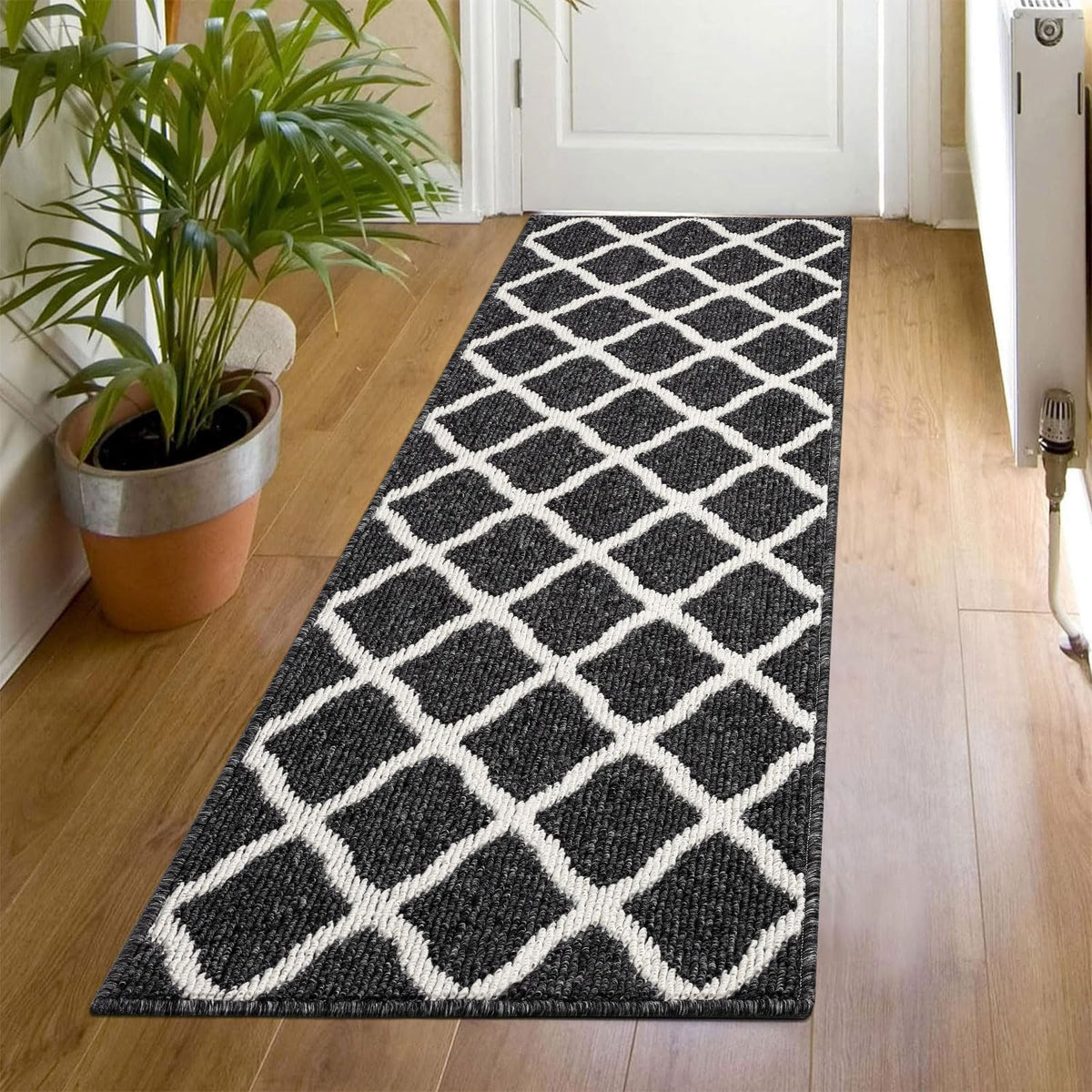 SHACOS Door Mats 20"x32" Indoor Washable Kitchen Entryway Rug Non Slip Absorbent Floor Mat for Home Entrance Garage, Light Gray