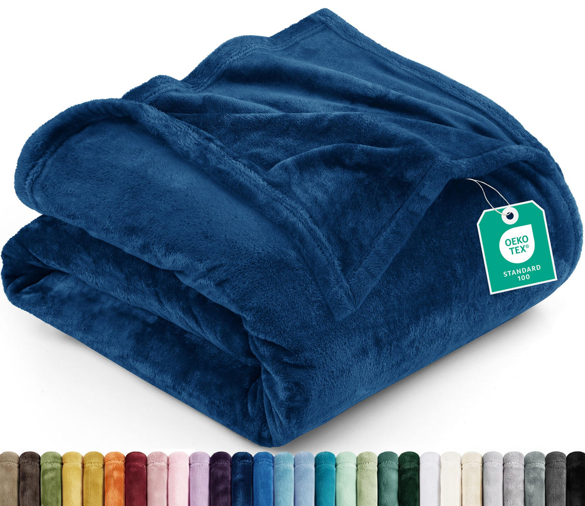 Utopia Bedding Ultra Soft Fleece Bed Blanket Throw Size Grey (50x60 Inches)