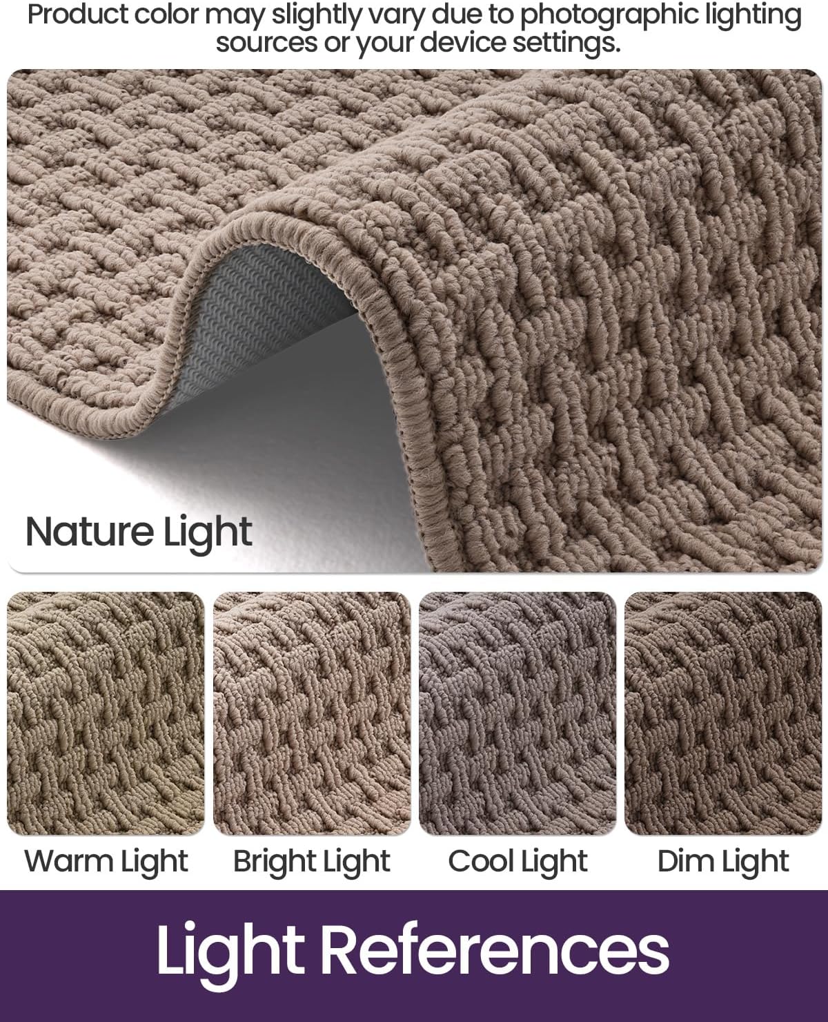 DEXI Door Mat Indoor Entrance 24x36, Entryway Doormats, Beige