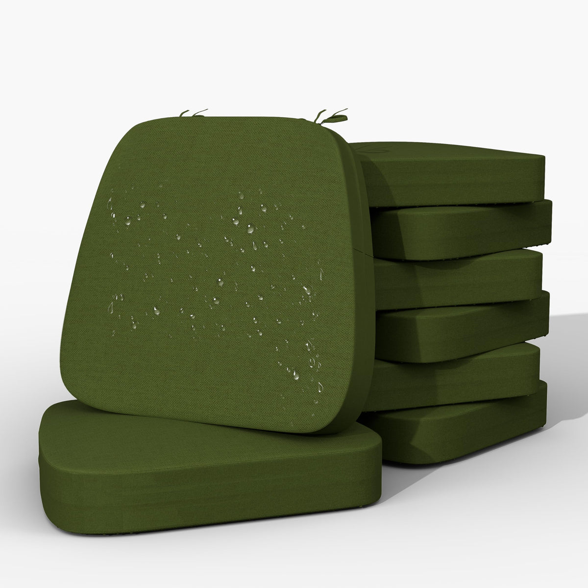 17'' x 16'' x 2.5"Thick Chair Cushions for Dining Chairs, 4 Pack WaterProof Easy Clean Kitchen Chair Pads with Ties and Non-Slip Backing - 30D High Elastic Foam Soft Kitchen Chair Cushions