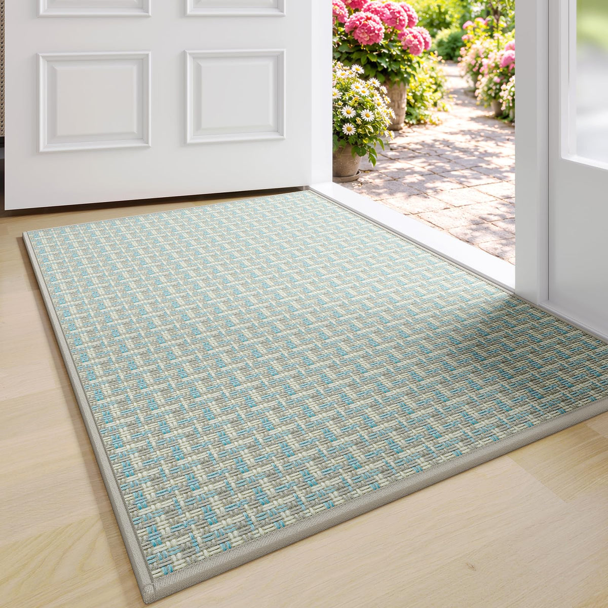 YDKGL Front Door Mat Indoor Entrance Non Slip Entry Doormat Gray 17"x30"