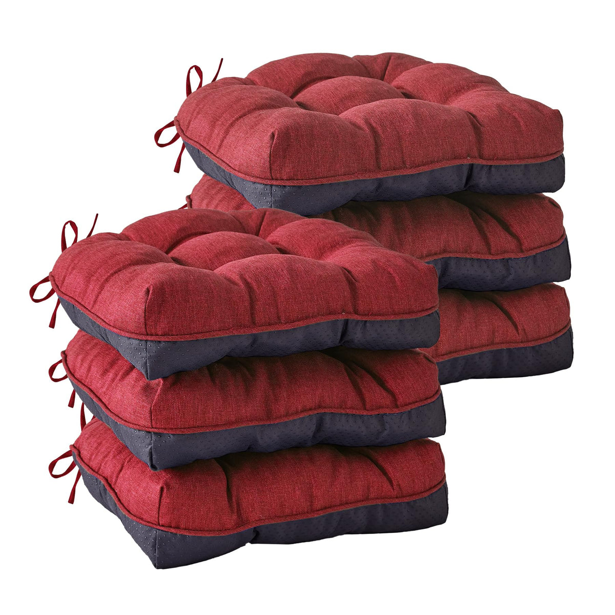 IASEAHK Chair Cushions for Dining Chairs, 15.5" x 15.5" x 4", Navy Blue
