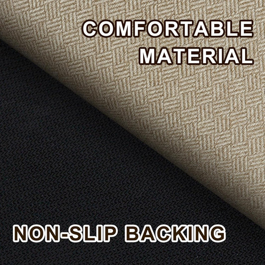 Ultra Thin Door Mat Indoor Entrance 17"x29", Welcome Mat, Khaki