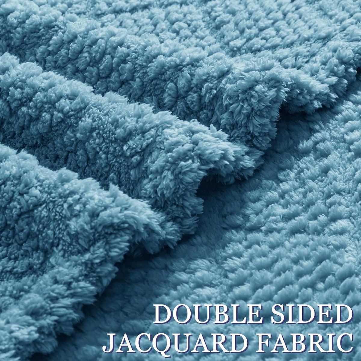 Whale Flotilla Soft Fleece Throw Blanket for Couch, Slate Blue