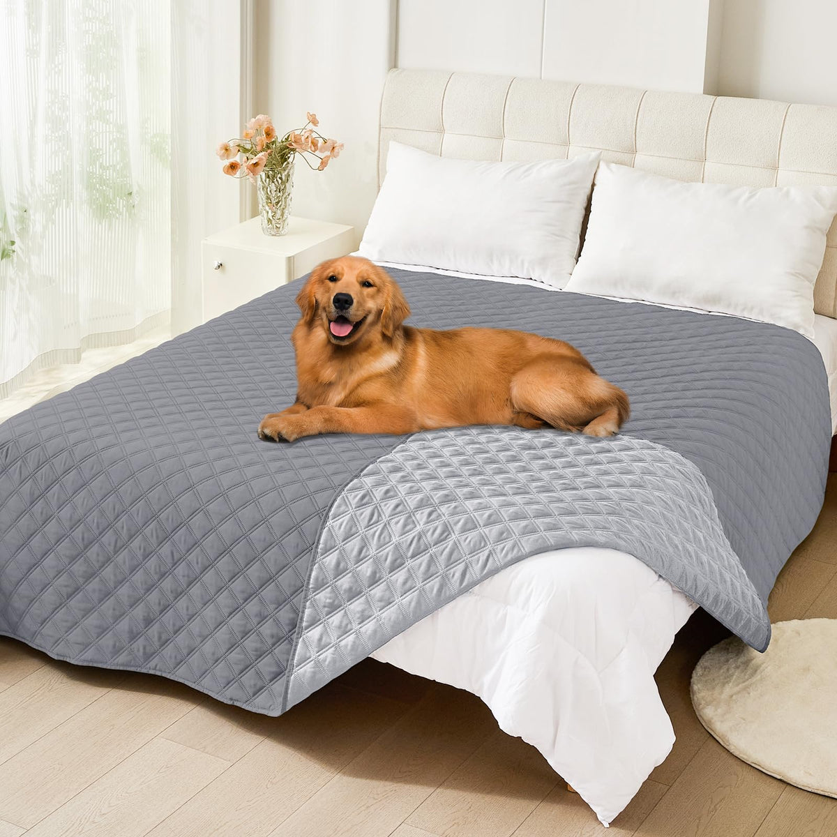 Smiry Waterproof Reversible Pet Couch Covers for Dogs