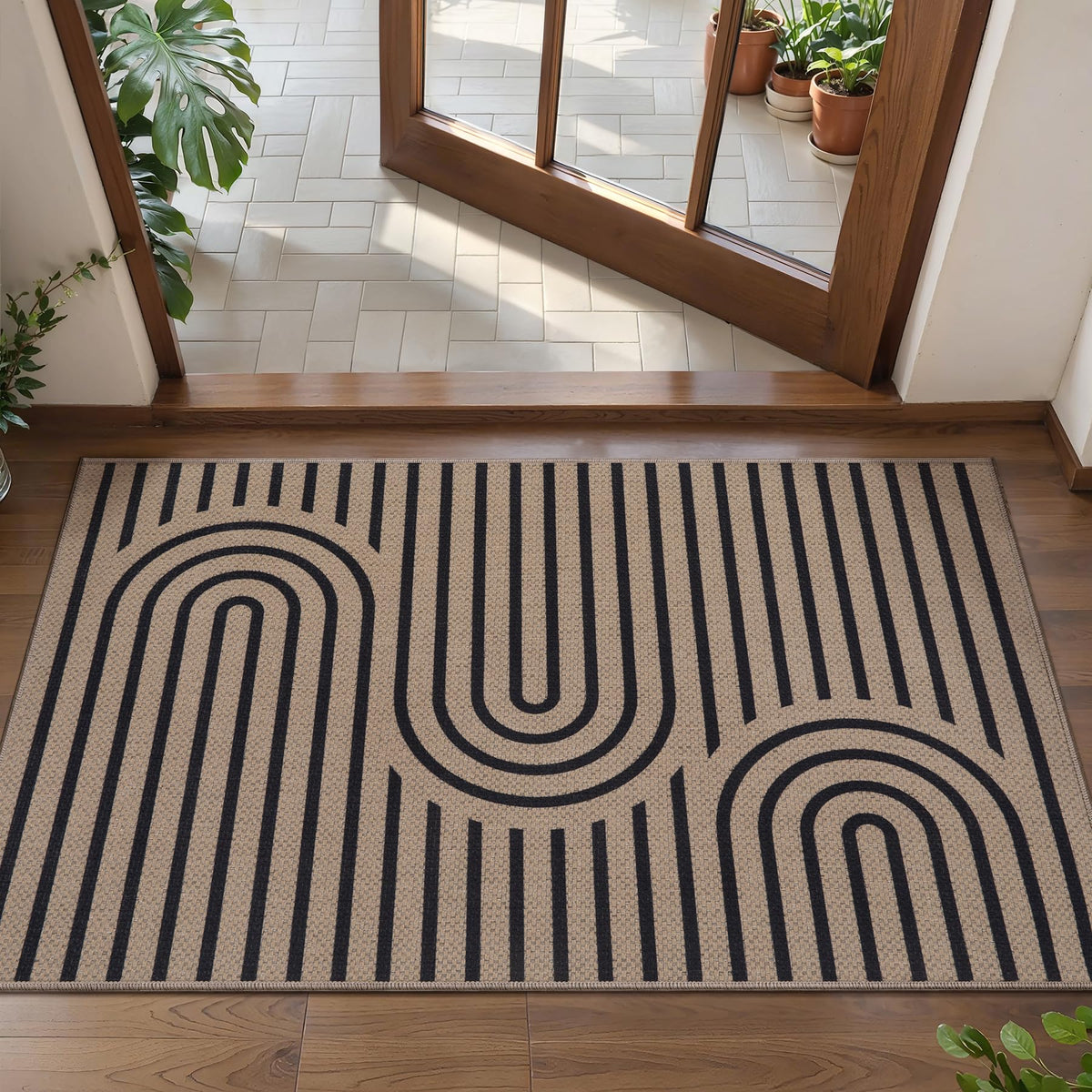 Tangsoo Easy Jute 2x3 Small Outdoor Rug,Washable Non-Slip Entryway Door Mat