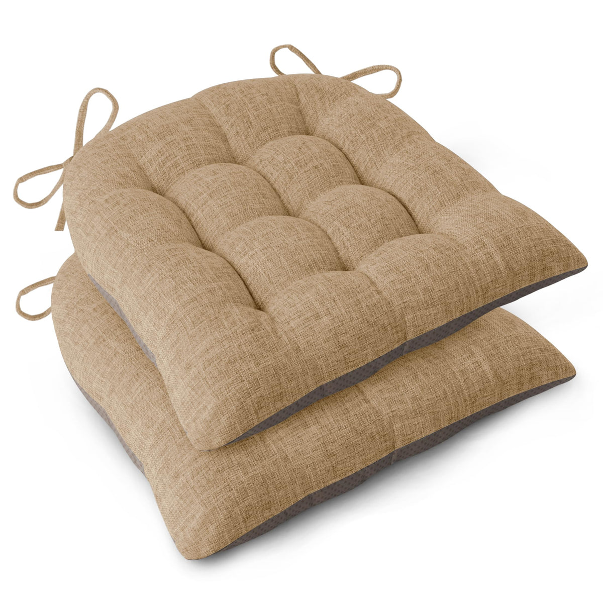 Chair Cushions for Dining Chairs Set of 2 18x16.5x3 in Beige