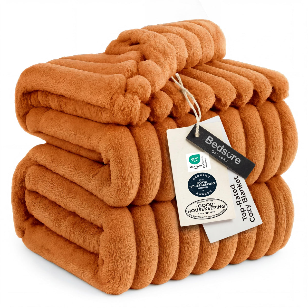 Bedsure GentleSoft White Throw Blanket for Couch - Halloween Decorations for Fall Home Living Room Decor, Cozy Fleece Blanket, Christmas Birthday Gifts for Women Mom Her Girls, Off White, 50x60 in