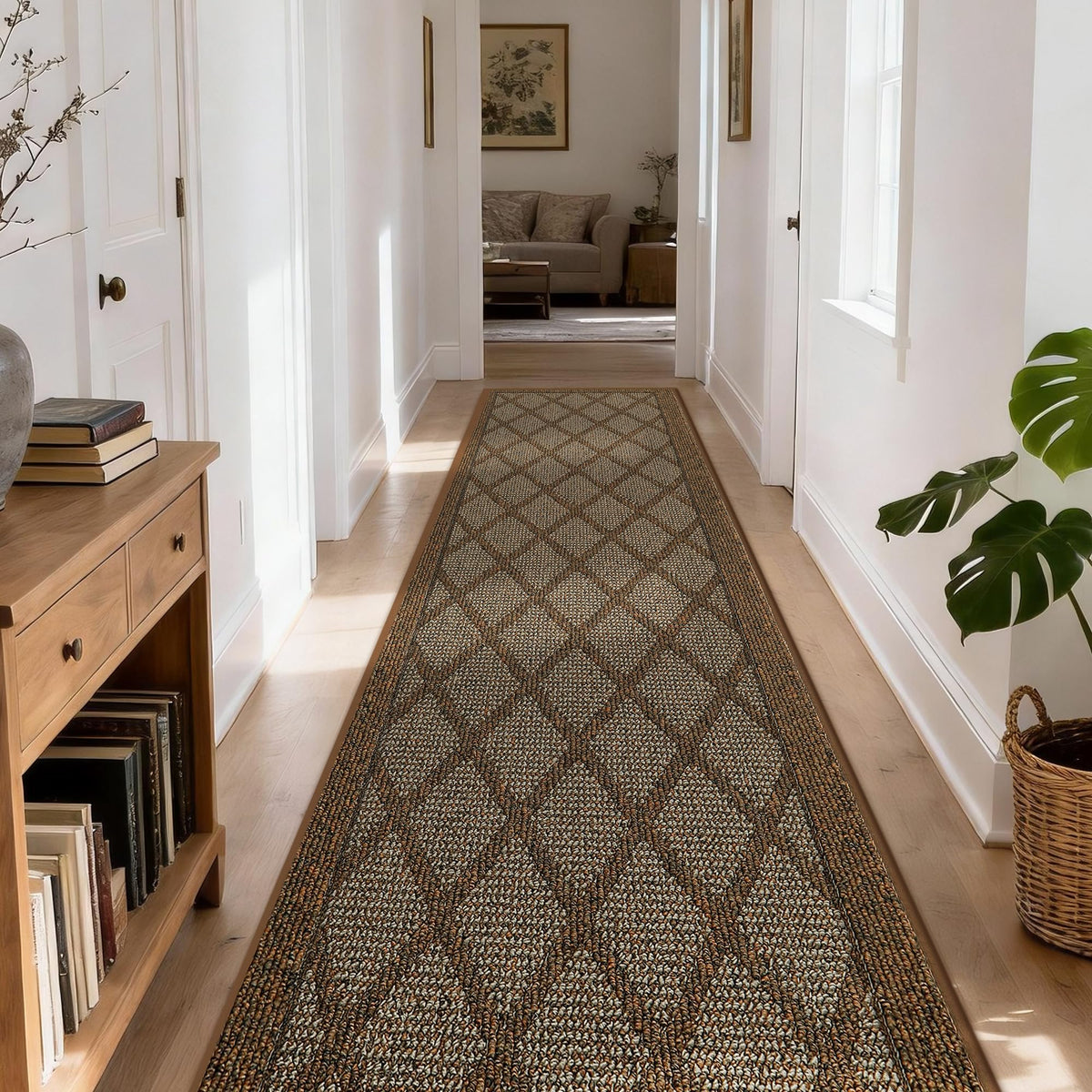COSY HOMEER Non-Slip Door Mat 20"x32",Entryway Rugs Low Profile,Beige