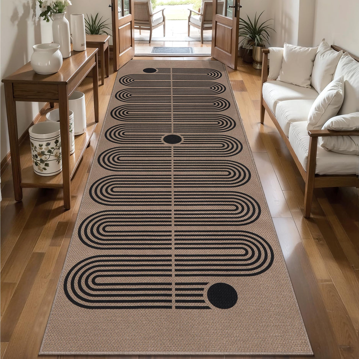 Tangsoo Easy Jute 2x3 Small Outdoor Rug,Washable Non-Slip Entryway Door Mat