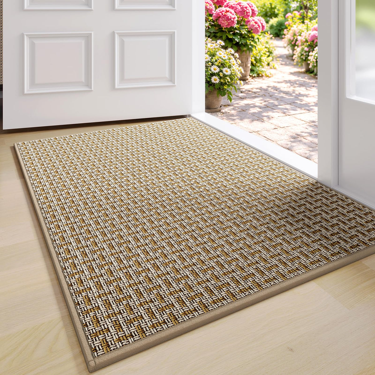 YDKGL Front Door Mat Indoor Entrance Non Slip Entry Doormat Gray 17"x30"