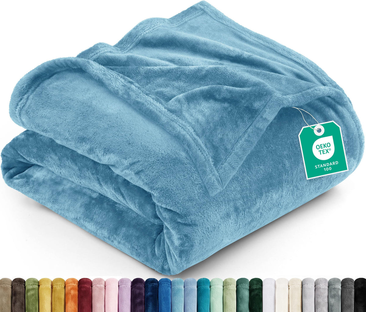 Utopia Bedding Ultra Soft Fleece Bed Blanket Throw Size Grey (50x60 Inches)