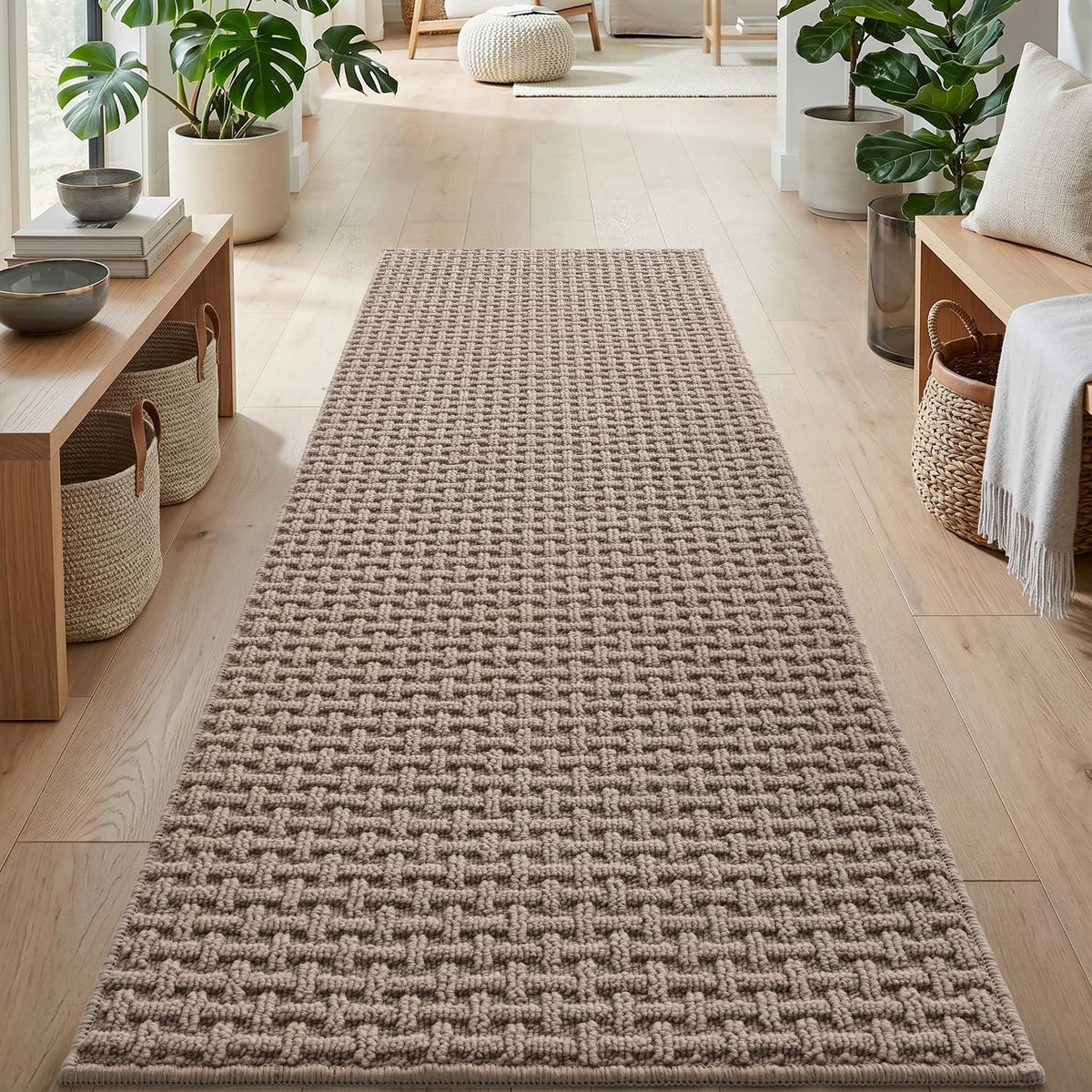 DEXI Door Mat Indoor Entrance 24x36, Entryway Doormats, Beige