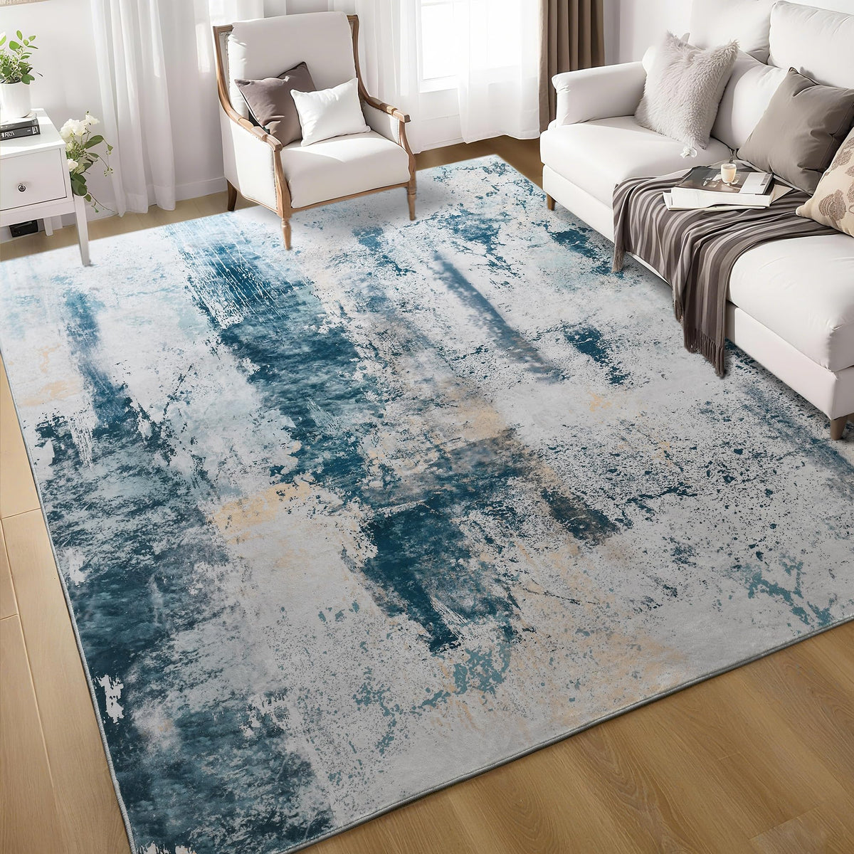 Entrance Rugs Indoor 2x3 Grey Entry Rug Washable Abstract Small Area Rug Non-Slip Low Pile Throw Rugs for Entryway, Kitchen Floor, Front Door Indoor Door Mat, Bathroom, Bedroom Bedside