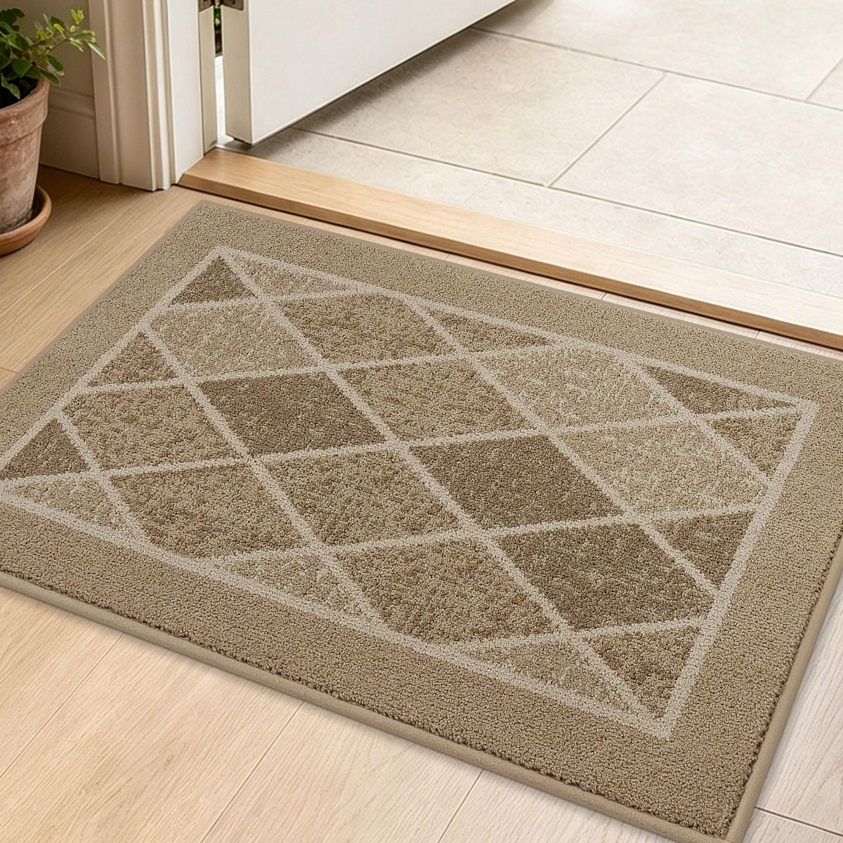 BEQHAUSE Dirt Trapper Door Mat 20" x 32", Doormat Non-Slip, Navy Blue