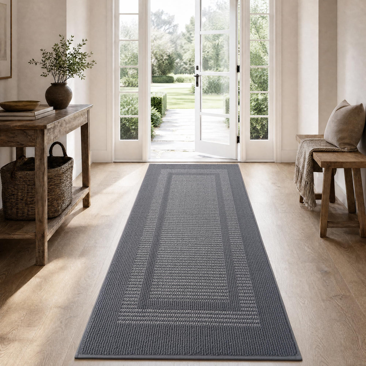 Door Mat-Polypropylene Doormat Indoor Entrance Welcome Mat,Black, 20"x32"
