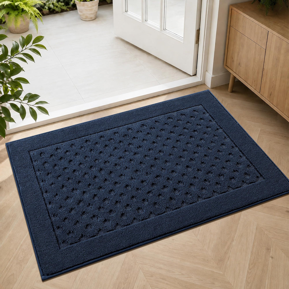 Dirt Trapper Door Mat 24"x 36", Non-Slip Entryway Rugs, Beige