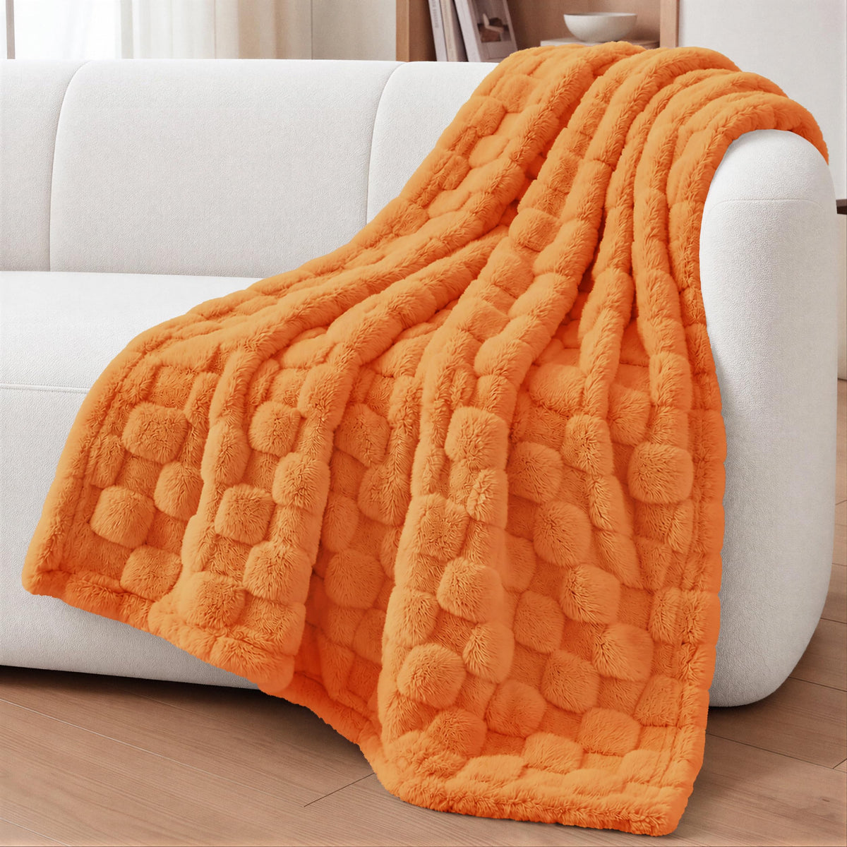 Utopia Bedding Plush Checkered Fleece Blanket Cool Grey Throw, 50x60 Inch