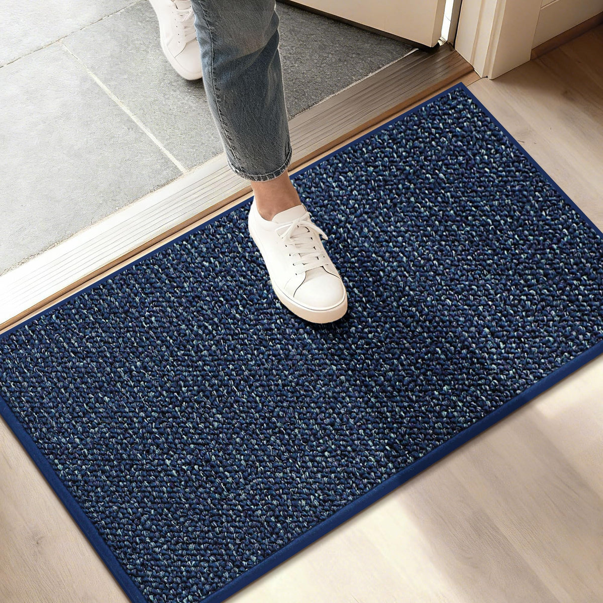 BEQHAUSE Dirt Trapper Door Mat 20"x32", Non-Slip Washable Doormat, Charcoal