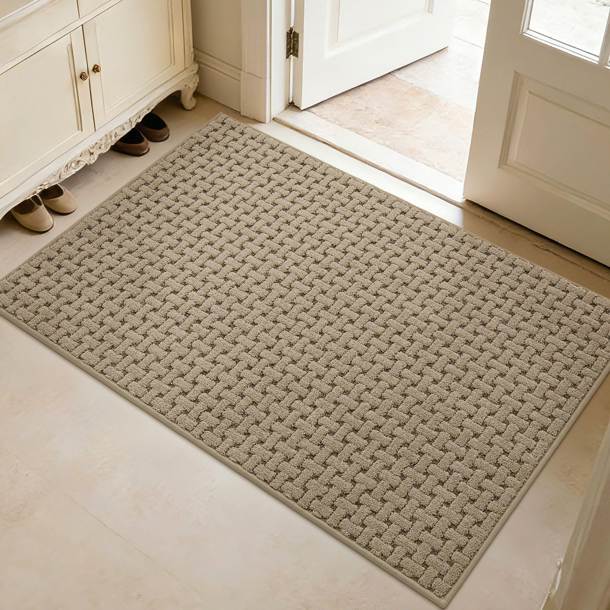 Door Mat Indoor Entrance 36"x60", Non-Slip Entryway Rugs, Blue