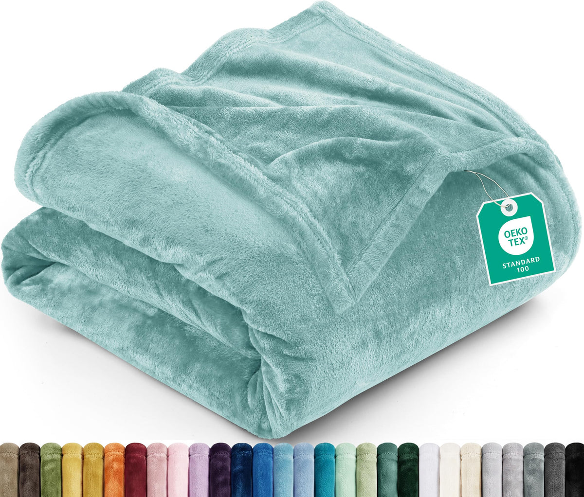 Utopia Bedding Ultra Soft Fleece Bed Blanket Throw Size Grey (50x60 Inches)