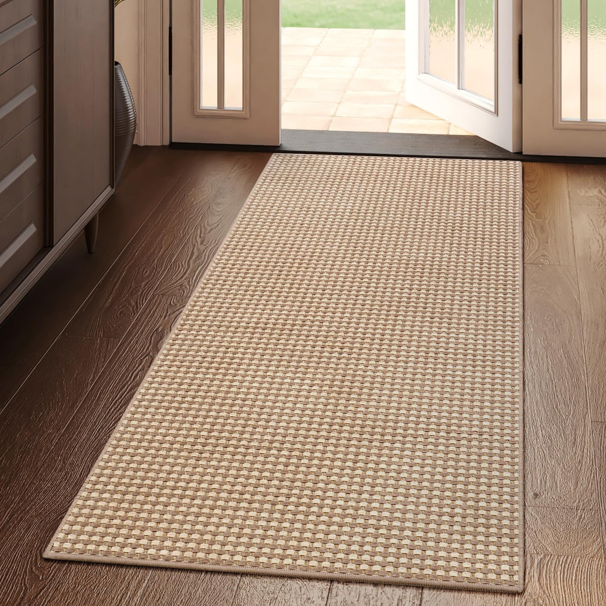 YDKGL Indoor Front Door Mat Entryway Rug Non Slip Washable Brown 2x3 ft