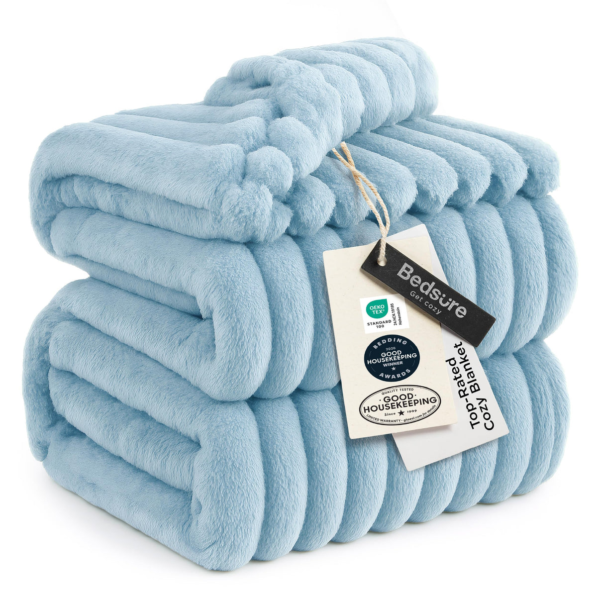 Bedsure GentleSoft White Throw Blanket for Couch - Halloween Decorations for Fall Home Living Room Decor, Cozy Fleece Blanket, Christmas Birthday Gifts for Women Mom Her Girls, Off White, 50x60 in
