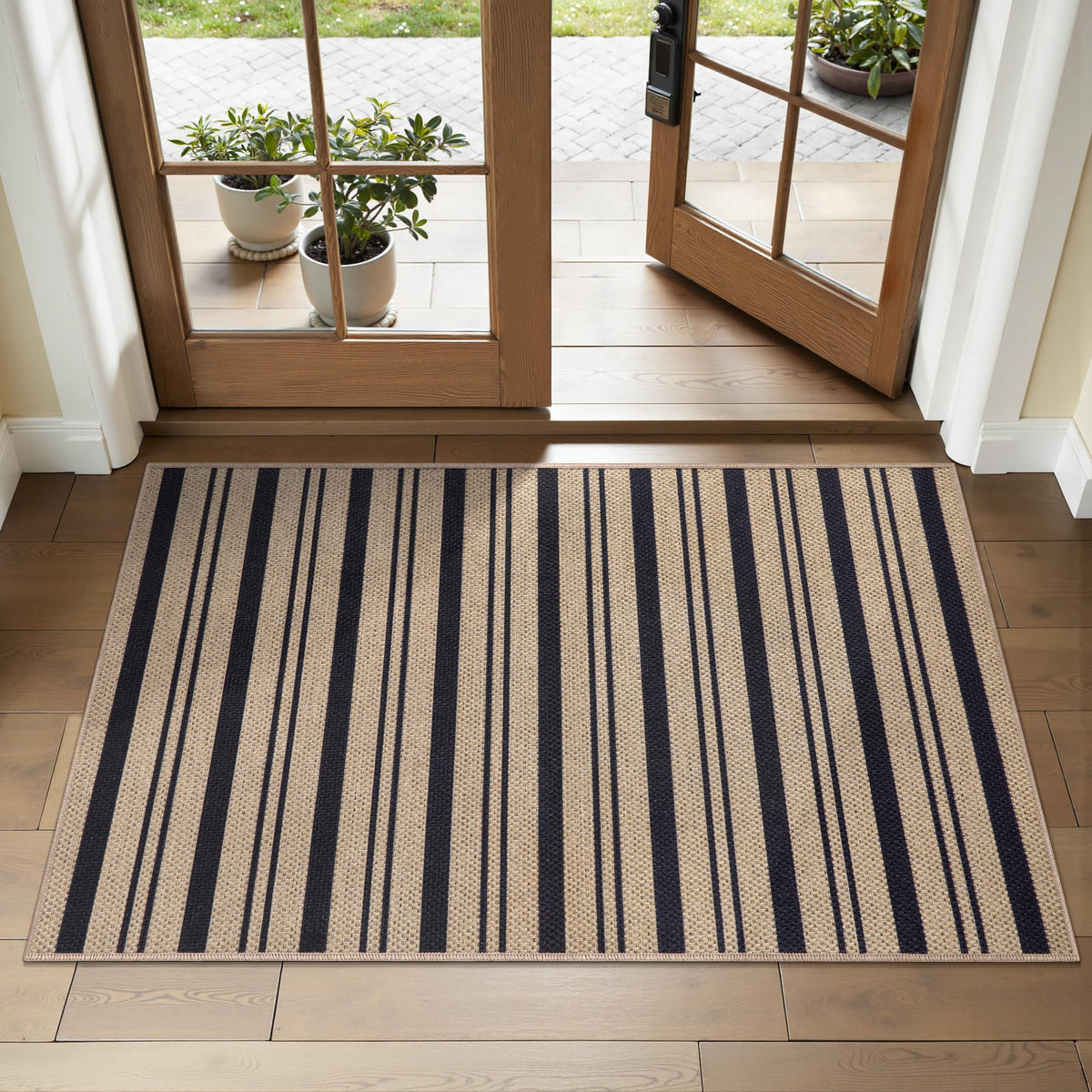 Tangsoo Easy Jute 2x3 Small Outdoor Rug,Washable Non-Slip Entryway Door Mat