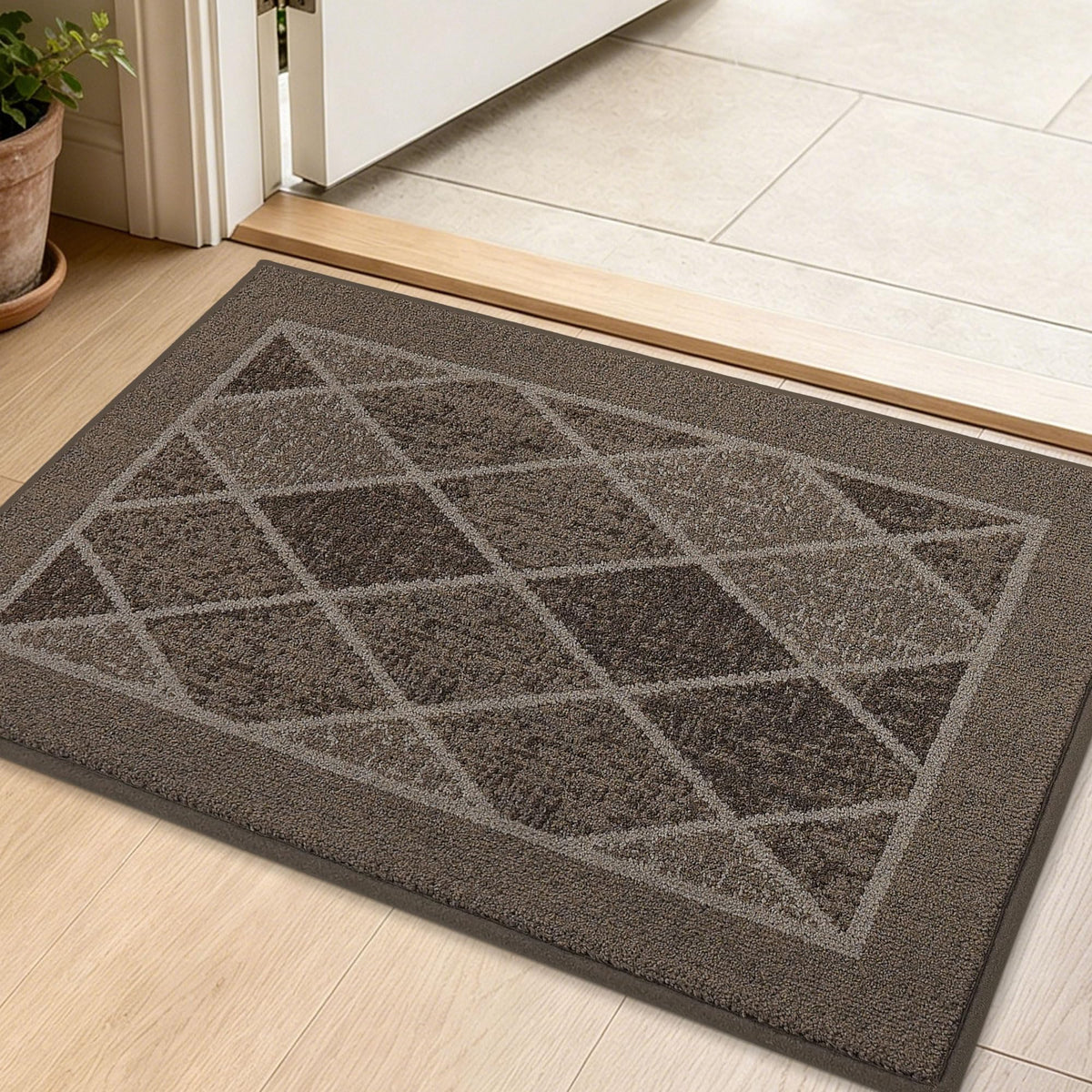 BEQHAUSE Dirt Trapper Door Mat 20" x 32", Doormat Non-Slip, Navy Blue