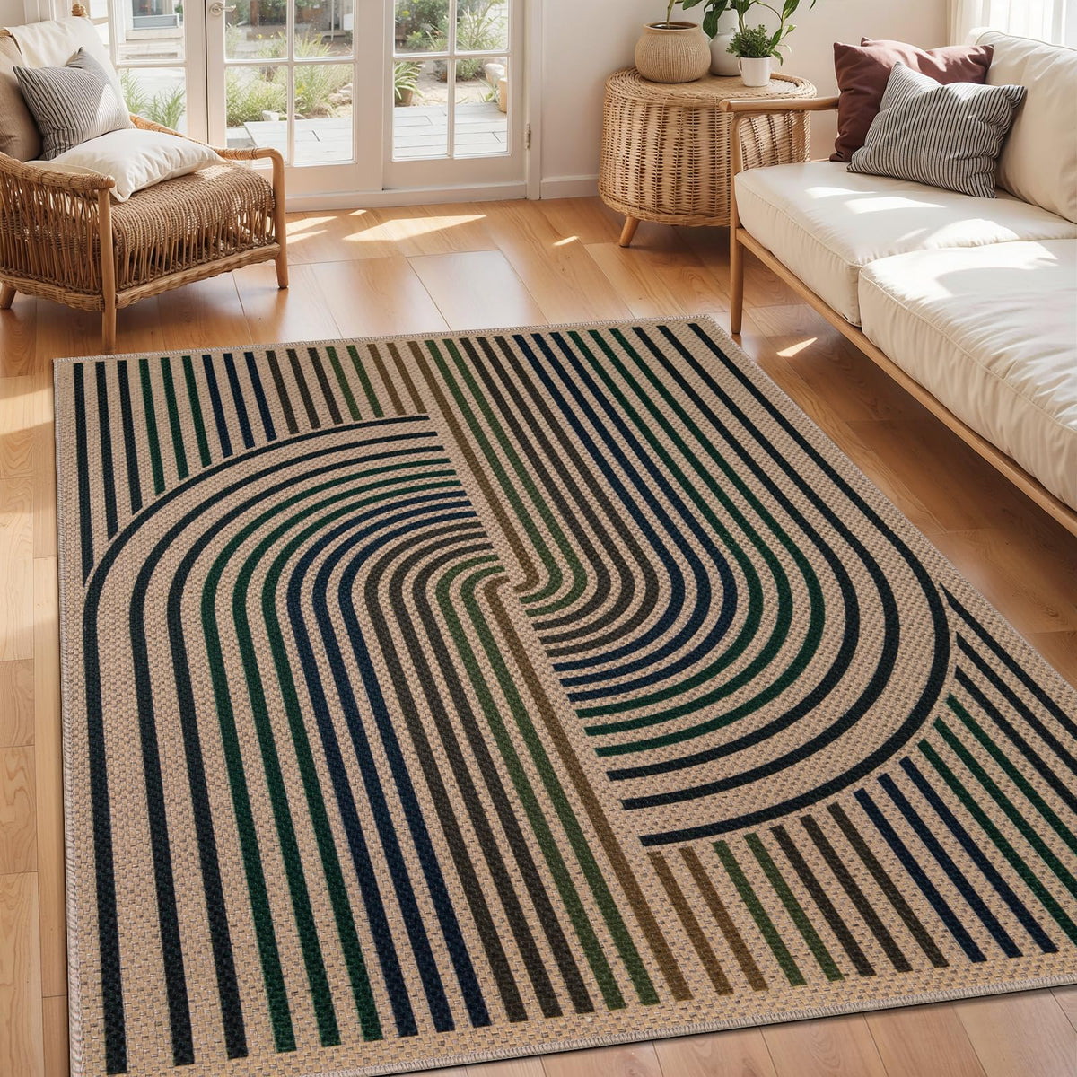 Tangsoo Easy Jute 2x3 Small Outdoor Rug,Washable Non-Slip Entryway Door Mat