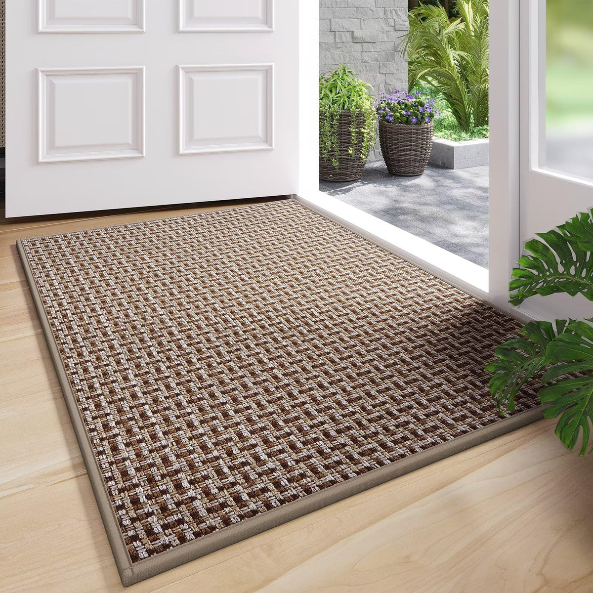 YDKGL Front Door Mat Indoor Entrance Non Slip Entry Doormat Gray 17"x30"
