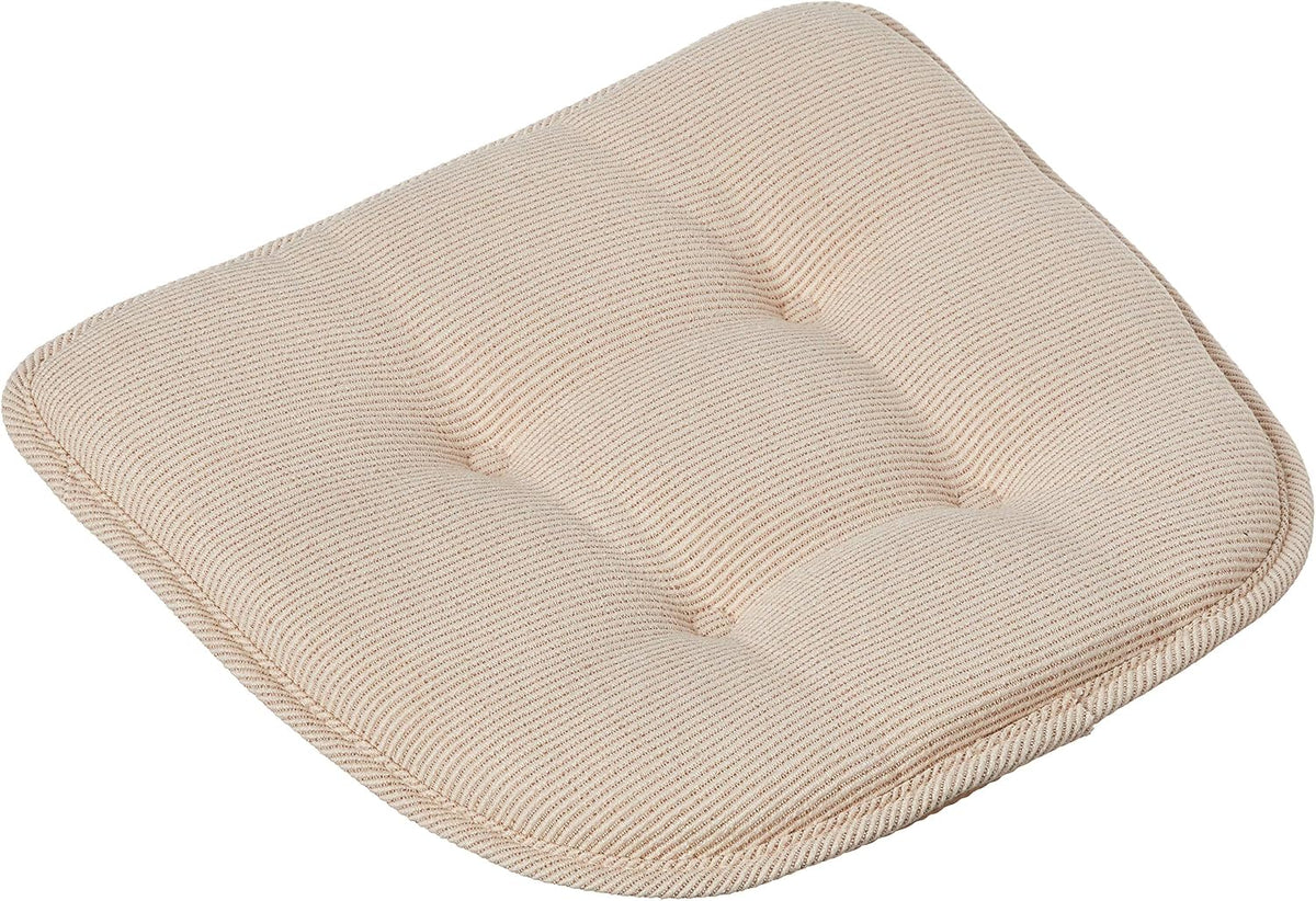 Klear Vu Omega Non-Slip Chair Cushions, Assembled in USA, U-Shaped Skid-Proof Seat Pads for Dining Room, Kitchen, Office, 15"x16" 4 Pack Slub Natural 4 Count