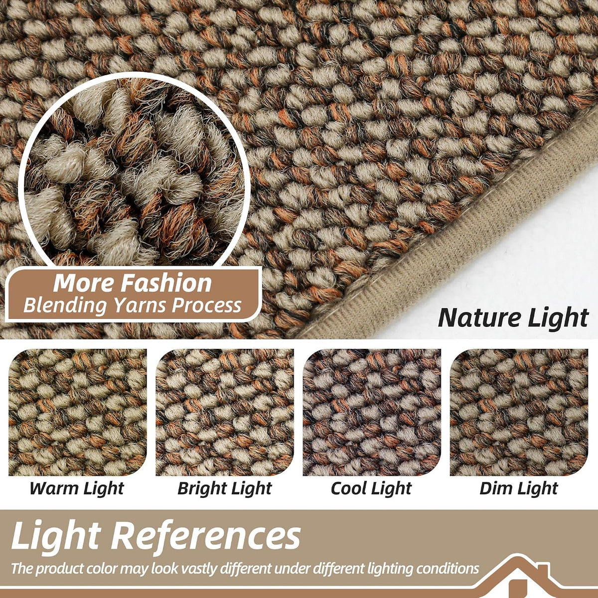BEQHAUSE Dirt Trapper Door Mat 32" x 48", Non-Slip Washable Doormats, Beige