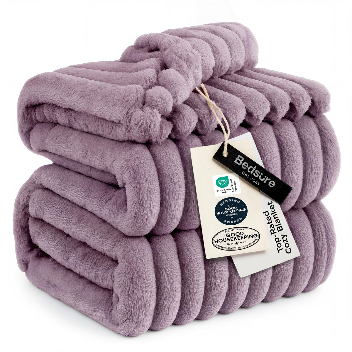 Bedsure GentleSoft White Throw Blanket for Couch - Halloween Decorations for Fall Home Living Room Decor, Cozy Fleece Blanket, Christmas Birthday Gifts for Women Mom Her Girls, Off White, 50x60 in