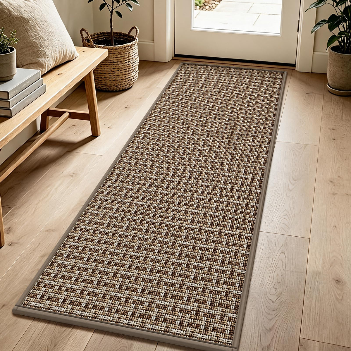 YDKGL Front Door Mat Indoor Entrance Non Slip Entry Doormat Gray 17"x30"