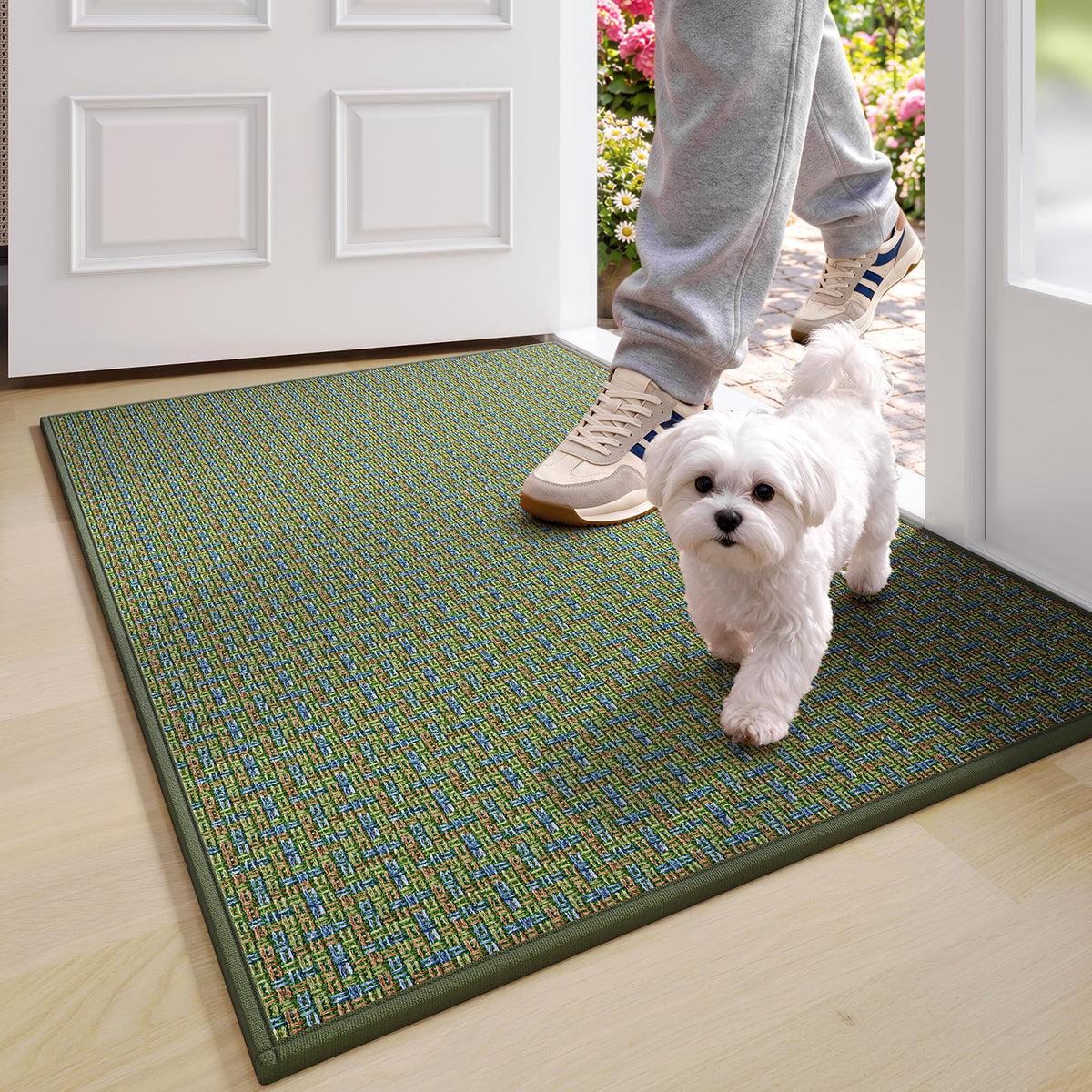 YDKGL Front Door Mat Indoor Entrance Non Slip Entry Doormat Gray 17"x30"