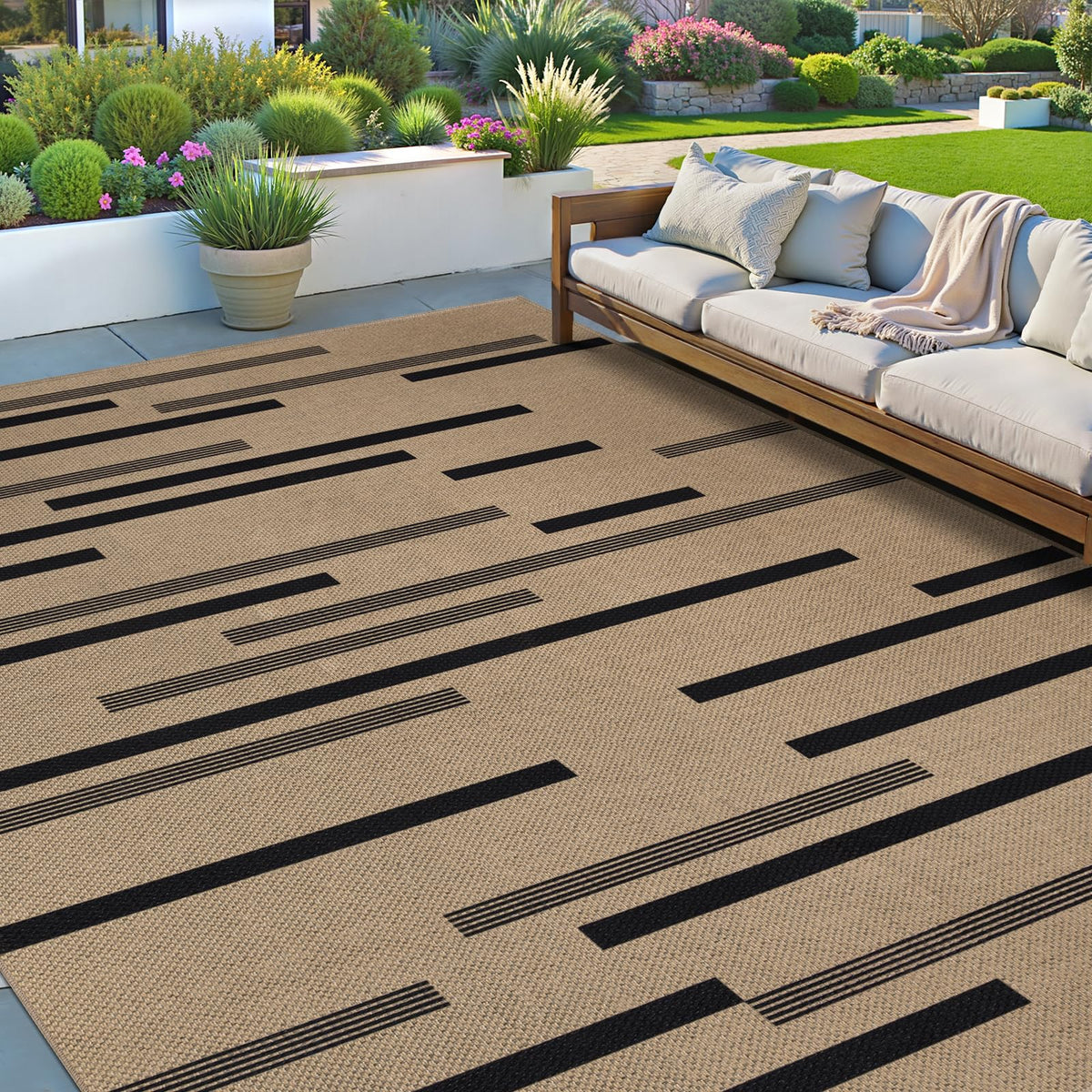 Tangsoo Easy Jute 2x3 Small Outdoor Rug,Washable Non-Slip Entryway Door Mat