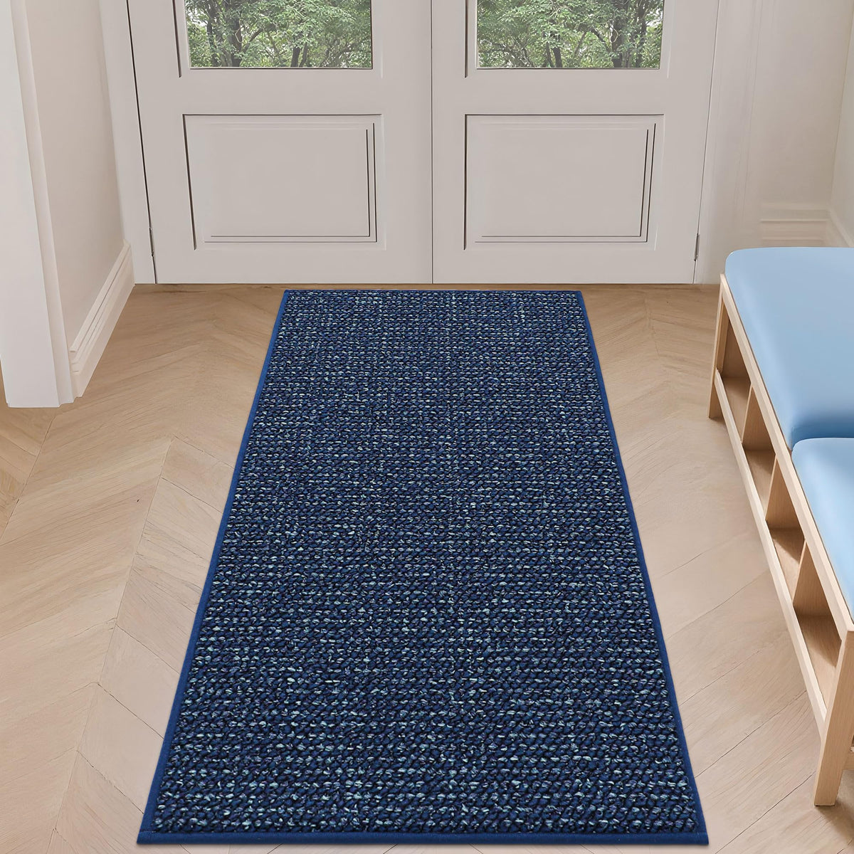BEQHAUSE Dirt Trapper Door Mat 20"x32", Non-Slip Washable Doormat, Charcoal