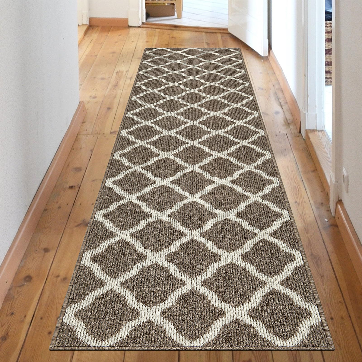 SHACOS Door Mats 20"x32" Indoor Washable Kitchen Entryway Rug Non Slip Absorbent Floor Mat for Home Entrance Garage, Light Gray
