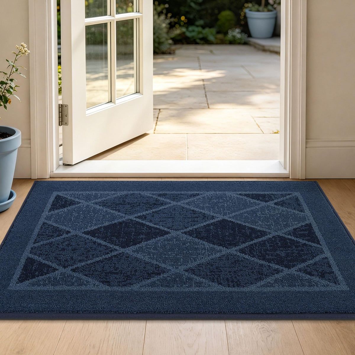 BEQHAUSE Dirt Trapper Door Mat 32" x 48", Doormat Non-Slip, Dark Grey