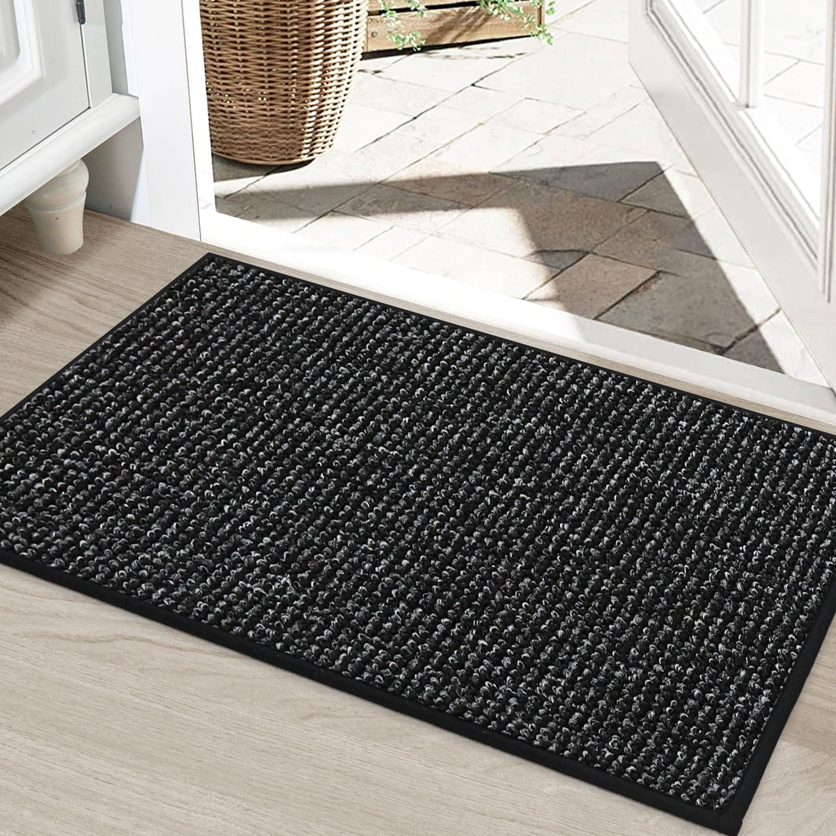 BEQHAUSE Dirt Trapper Door Mat 20" x 32", Non-Slip Washable Doormats, Green